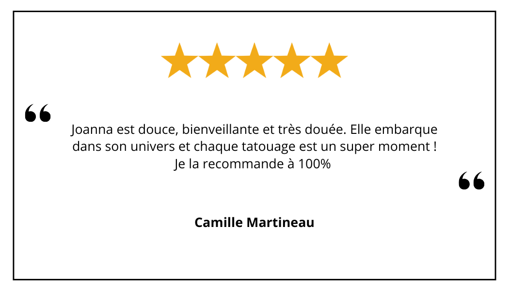 commentaire d'une cliente